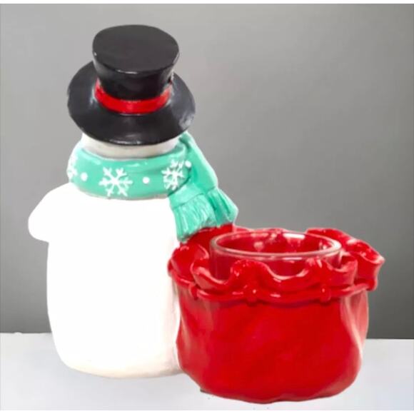 Yankee Candle Snowman Tea Light Candle Holder-NEW - Picture 2 of 4